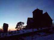 snow sunset st marthas hill chilworth guildford england feb 2009 roadsofstone