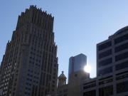 blue morning summer skies houston texas usa by roadsofstone