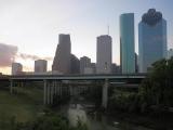 houston texas usa summer dawn skyline from sabine street bridge by roadsofstone