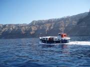 morning in the caldera looking up to thira santorini greece by roadsofstone